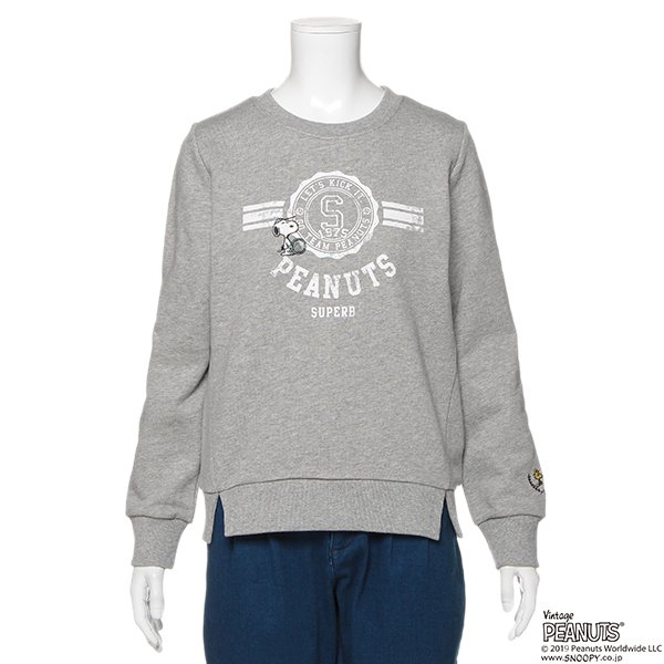 カレッジロゴ裏毛トレーナー