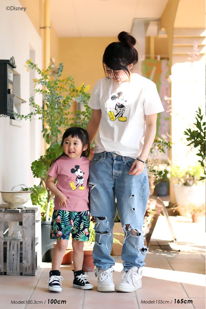 ミッキーマウス ヤシの木柄 Tシャツ2