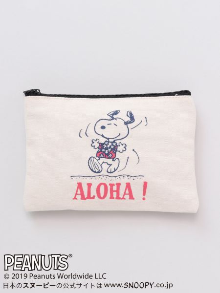 スヌーピーレイスクエアポーチ