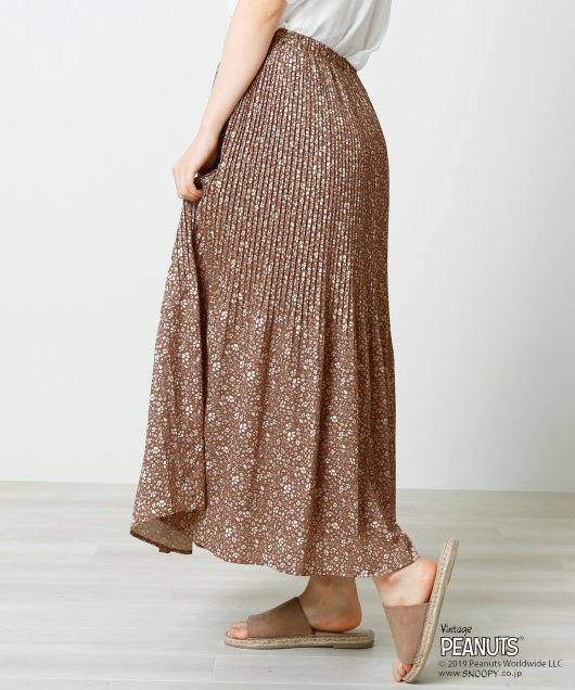 スヌーピードット柄消しプリーツスカート