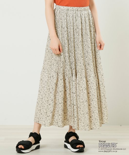 スヌーピードット柄消しプリーツスカート2