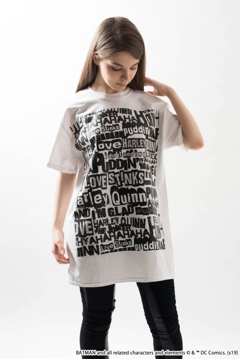 『THE JOKER』ジョーカー&ハーレイ・クイン WORDS Tシャツ(男女兼用)