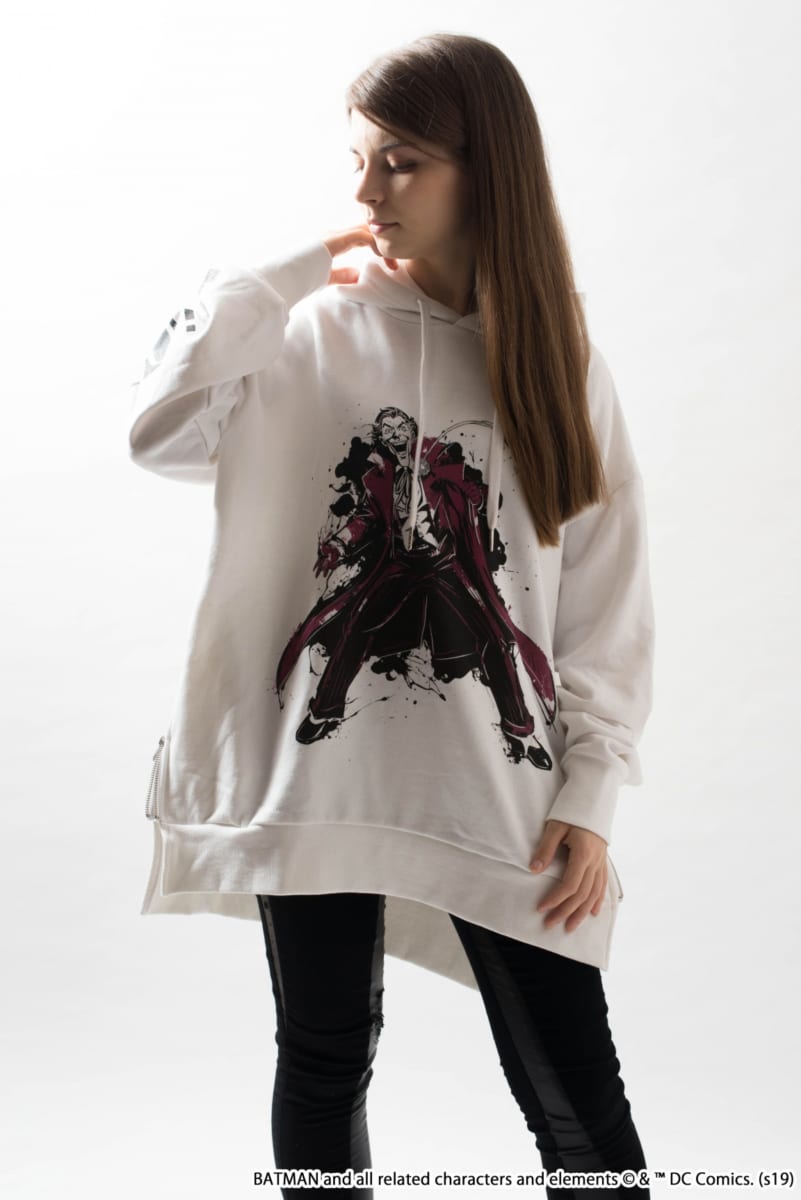 『THE JOKER』ジョーカー HAHAHAHA サイドジップ・ビッグパーカー(男女兼用)