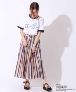 スヌーピー 別注 半袖プリントトリム Tシャツ4