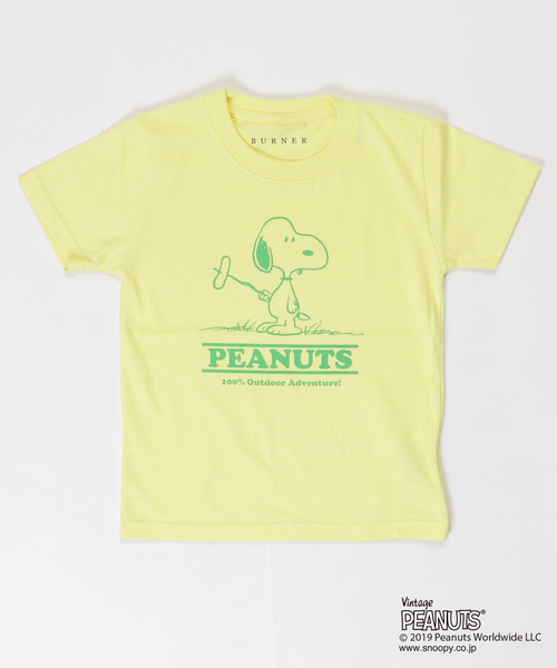 スヌーピー 別注 半袖プリント キッズTシャツ CAMP