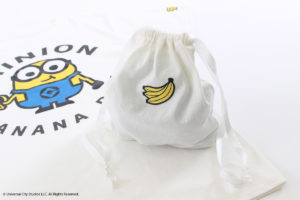 ボブ BANANA DAY/巾着付きTシャツ　巾着白