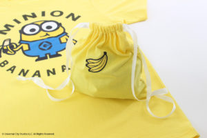 ボブ BANANA DAY/巾着付きTシャツ　巾着黄