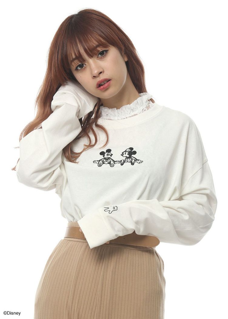 ミッキーマウス＆ミニーマウス/ロングTシャツ