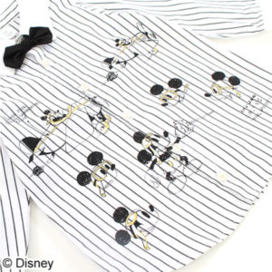 プリント 先染めストライプシャツ３