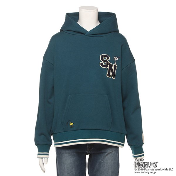 裏毛 サガラワッペンロゴパーカー