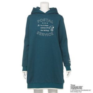裏毛 スヌーピーロゴパーカーワンピース３