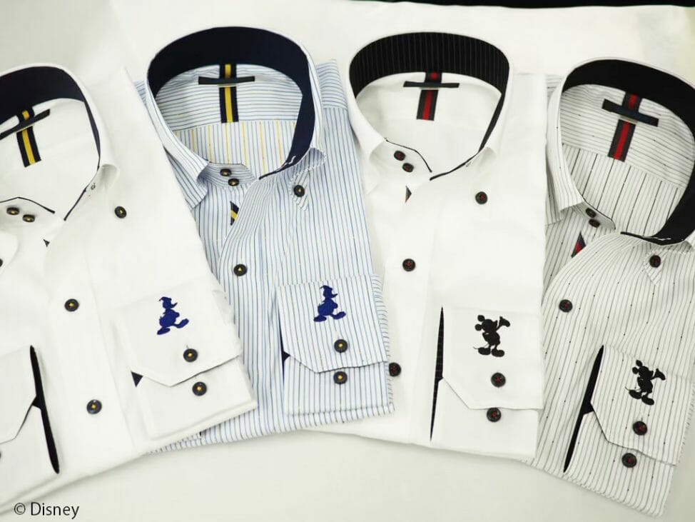 Doctor Belee ディズニー「カフス刺繍入りメンズビジネスシャツ」