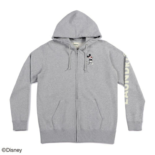 【MICKEY MOUSE／Glasses】ジップアップパーカ