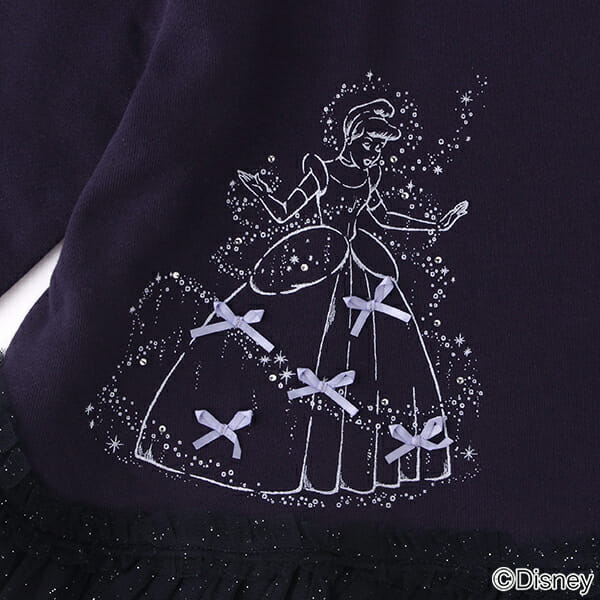 ”シンデレラ”デザイン 裏毛 裾チュールトレーナー３