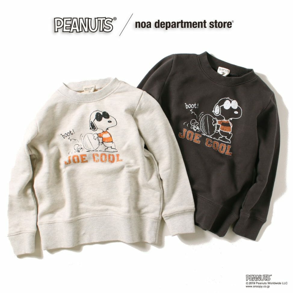 スヌーピー 親子ペア お揃い ピーナッツ FOOTBALLトレーナー２