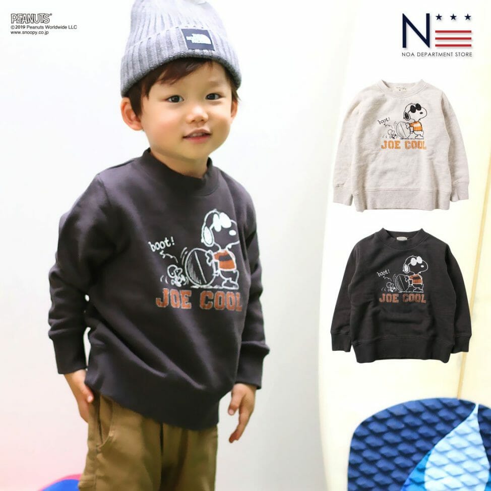 スヌーピー 親子ペア お揃い ピーナッツ FOOTBALLトレーナー