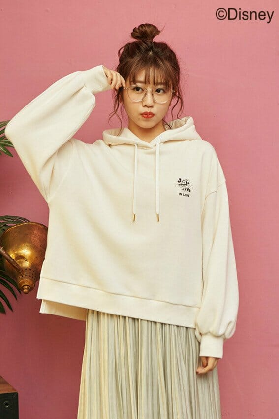 Mickey&Minnie/裏起毛パーカー