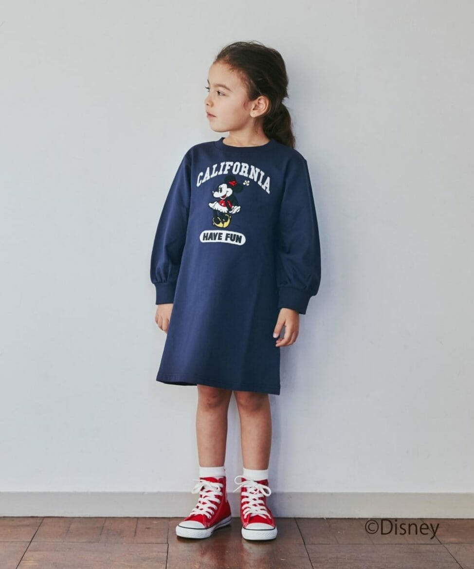 ミニ裏毛ワンピース/ ディズニー