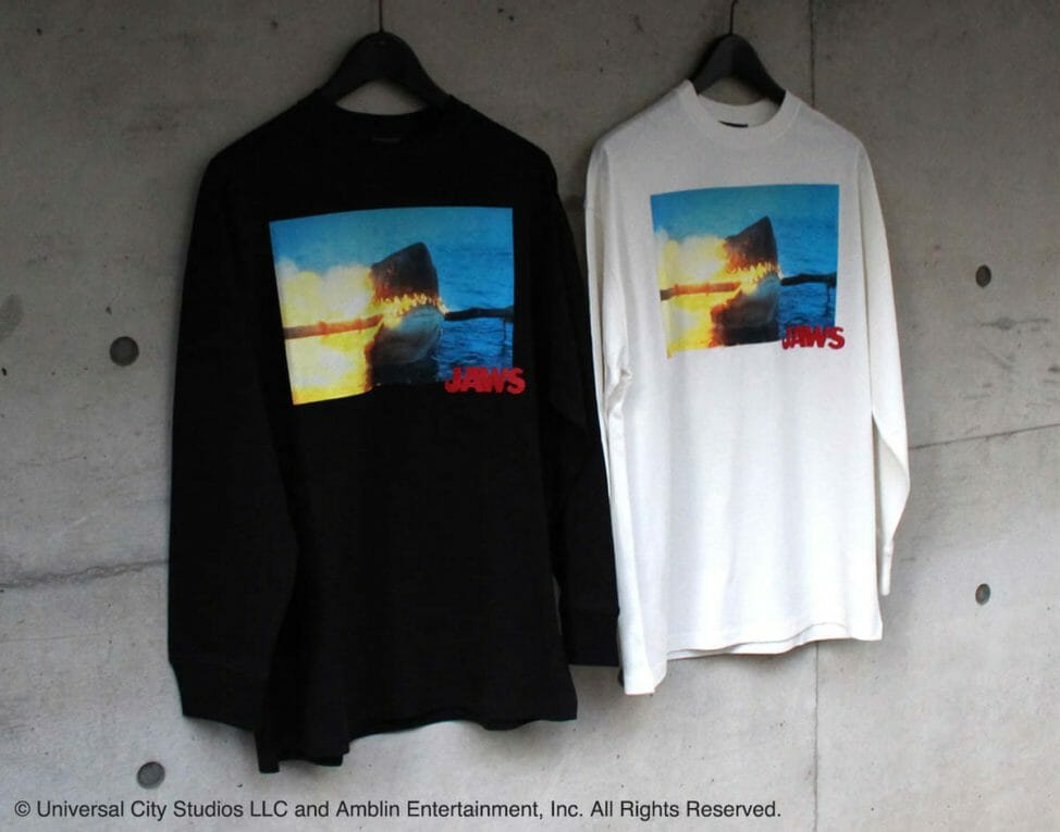 【ジョーズ】ボックスデザイン/ロングスリーブTシャツ