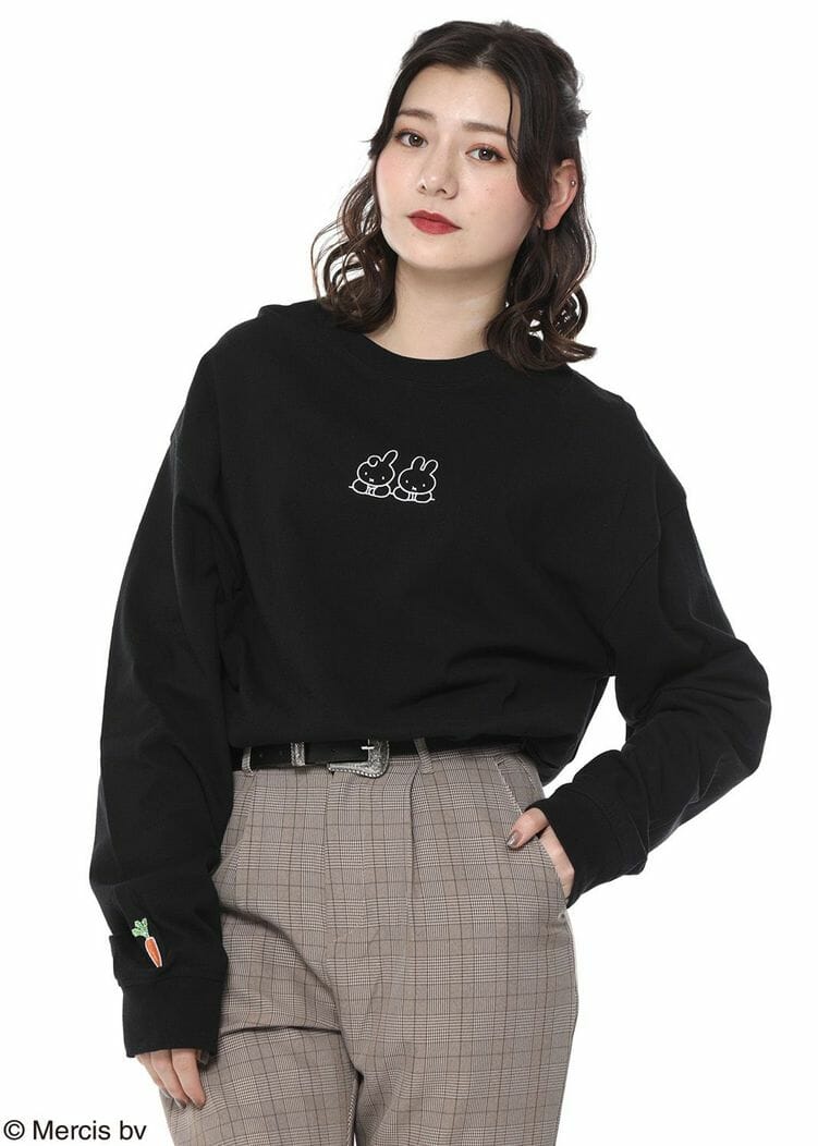 miffy(ミッフィー)刺繍ロングTシャツ