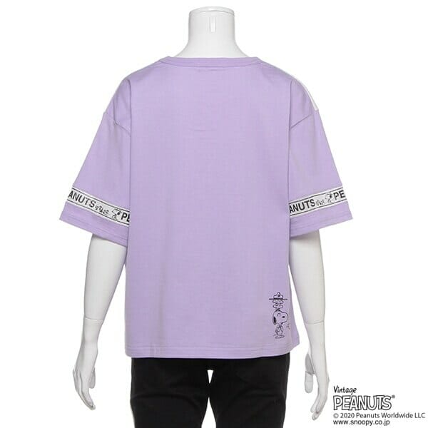 【PEANUTSコラボ】 オーガビッツ 袖ロゴリンガーTシャツ３