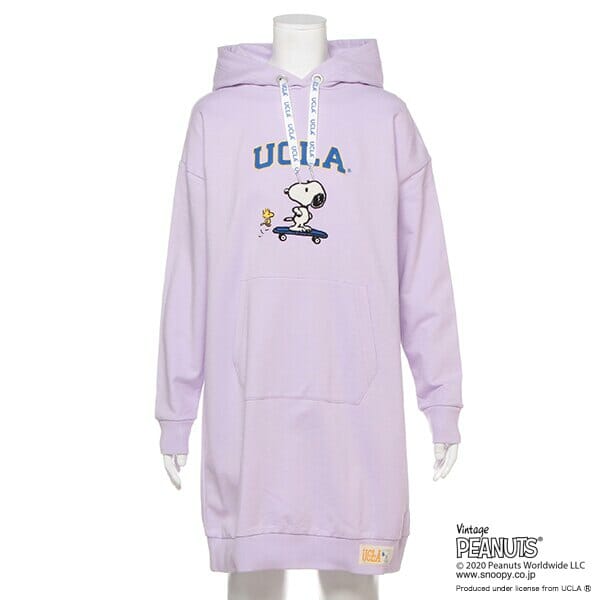 【PEANUTS×UCLAコラボ】 裏毛 パーカーワンピース