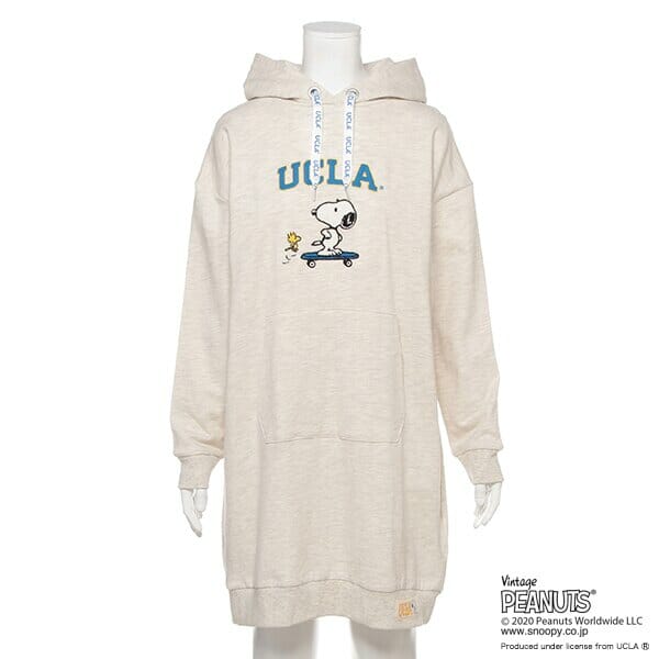 【PEANUTS×UCLAコラボ】 裏毛 パーカーワンピース２