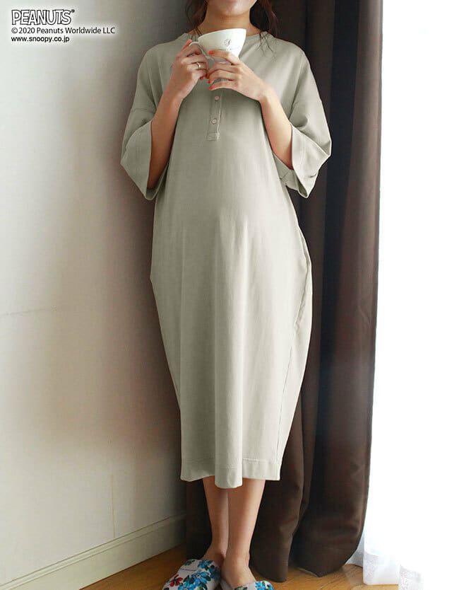 スヌーピープリントパジャマ 産前産後兼用2