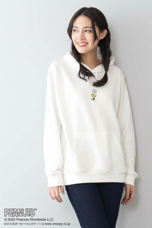 【PEANUTS】刺繍プルオーバーパーカー